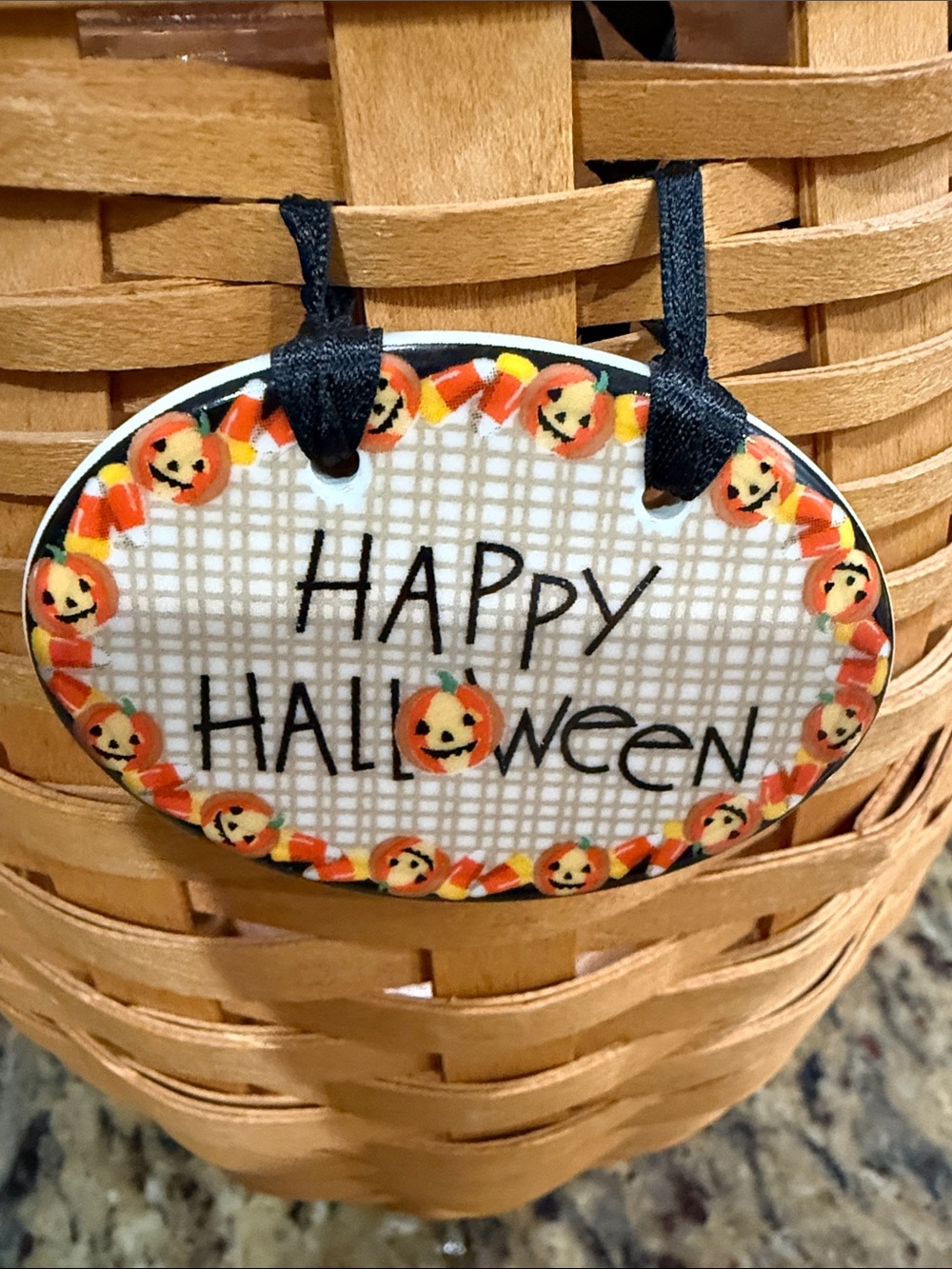 Longaberger baskets Happy Halloween Hanging tag
